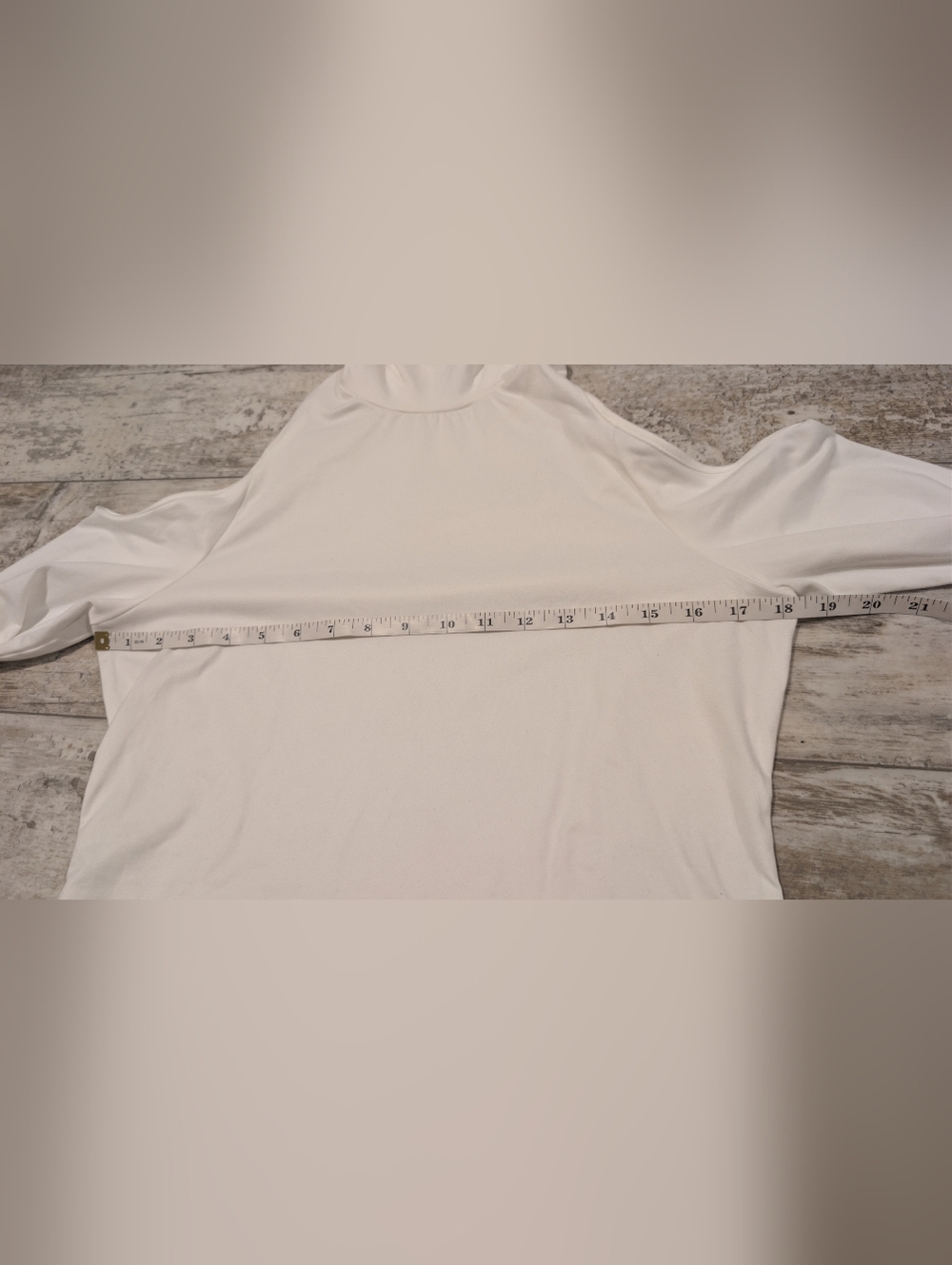 SHEIN White Cold-Shoulder Mock Neck Long Sleeve Top - Picture 6 of 9